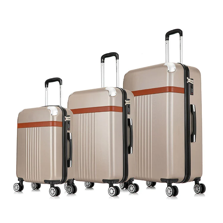 Bagáiste Retro ABS Leathar Faux Strapped